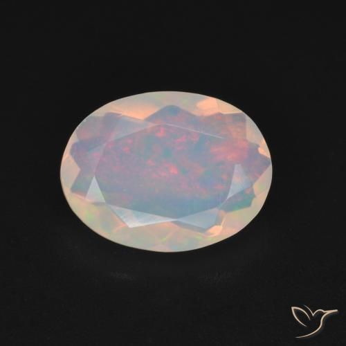 1.17ct Natural Multicolor Ópalo, Ovalada, Transparente