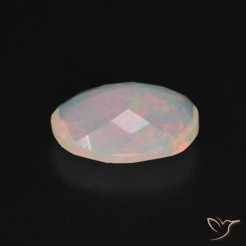 Ópalo Multicolor natural de 1.17 ct, Ovalada, Transparente