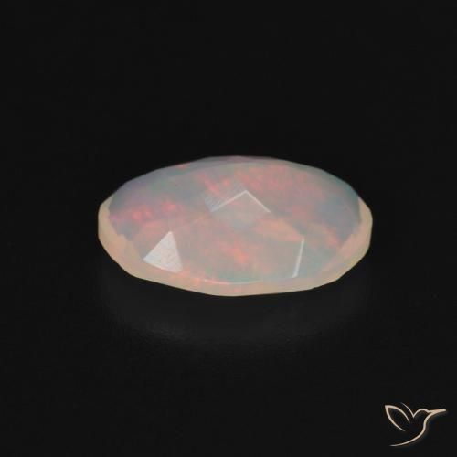 Ópalo Multicolor natural de 1.07 ct, Ovalada, Transparente