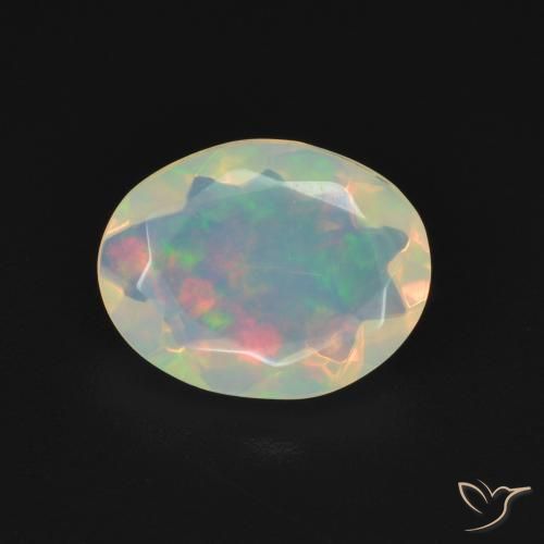 1.22ct Natural Multicolor Ópalo, Ovalada, Transparente