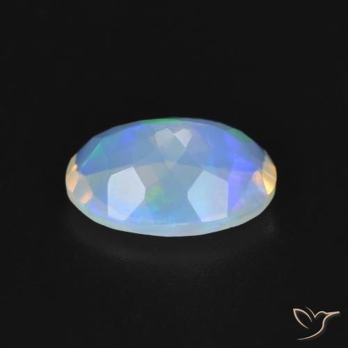 Ópalo Multicolor natural de 1.59 ct, Ovalada, Transparente