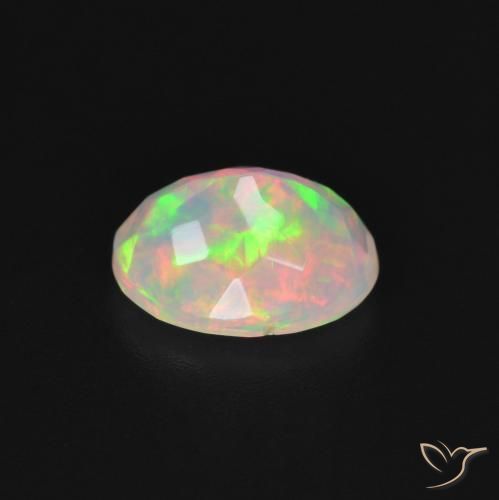Ópalo Multicolor natural de 1.27 ct, Ovalada, Transparente