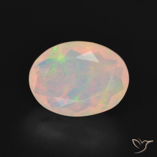 1.78ct Natural Multicolor Ópalo, Ovalada, Transparente