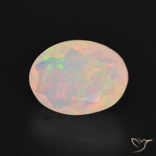 Ópalo Multicolor natural de 1.78 ct, Ovalada, Transparente
