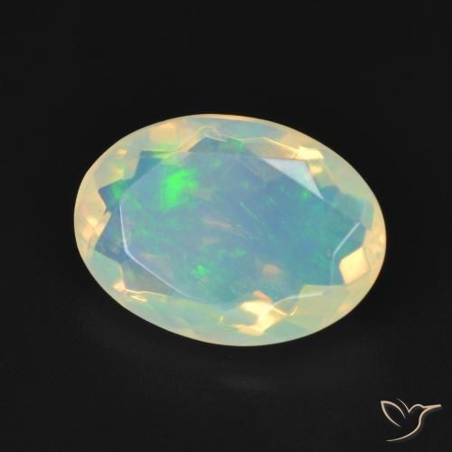 Ópalo Multicolor natural de 2.15 ct, Ovalada, Transparente