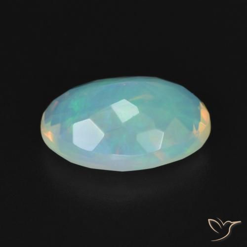 Ópalo Multicolor natural de 2.15 ct, Ovalada, Transparente