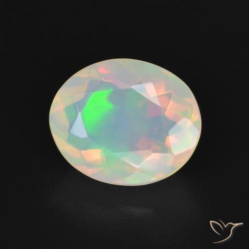 Ópalo Multicolor natural de 1.94 ct, Ovalada, Transparente