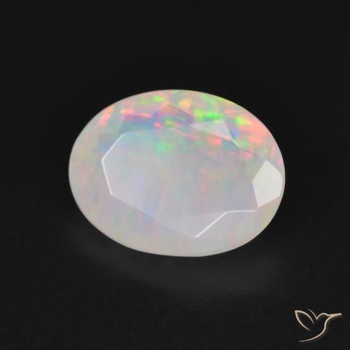 Ópalo Multicolor natural de 1.84 ct, Ovalada, Translúcido