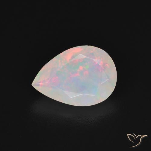 1.10ct Natural Multicolor Ópalo, En forma de pera, Translúcido, Photo A