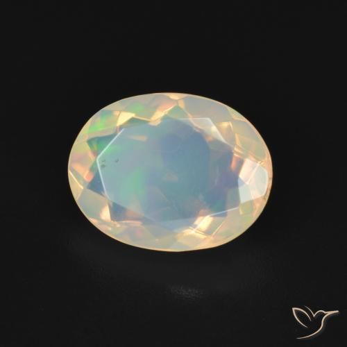 Ópalo Multicolor natural de 1.72 ct, Ovalada, Transparente
