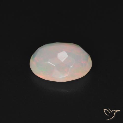 Ópalo Multicolor natural de 1.21 ct, Ovalada, Transparente