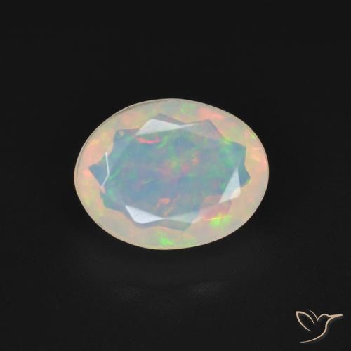 1.27ct Natural Multicolor Ópalo, Ovalada, Transparente