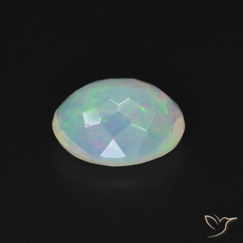 Ópalo Multicolor natural de 1.27 ct, Ovalada, Transparente