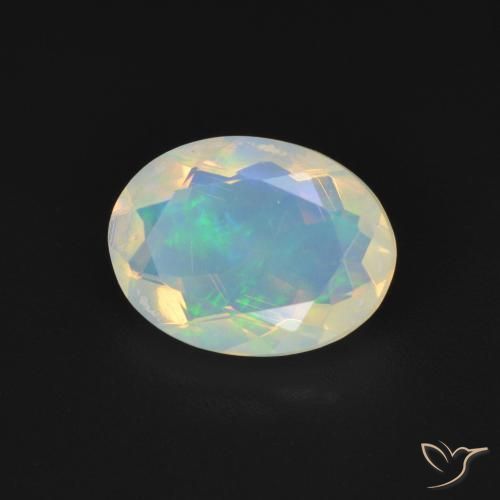 Ópalo Multicolor natural de 1.48 ct, Ovalada, Transparente