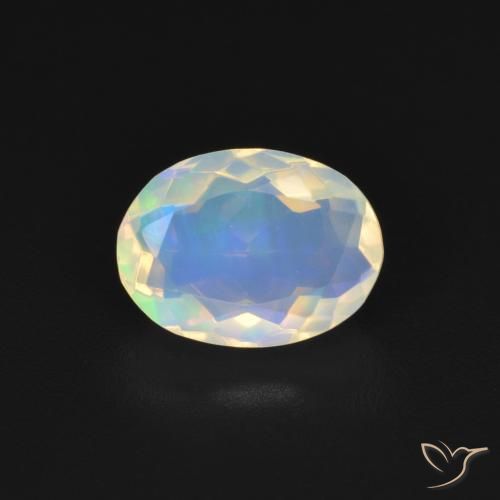 1.22ct Natural Multicolor Ópalo, Ovalada, Transparente