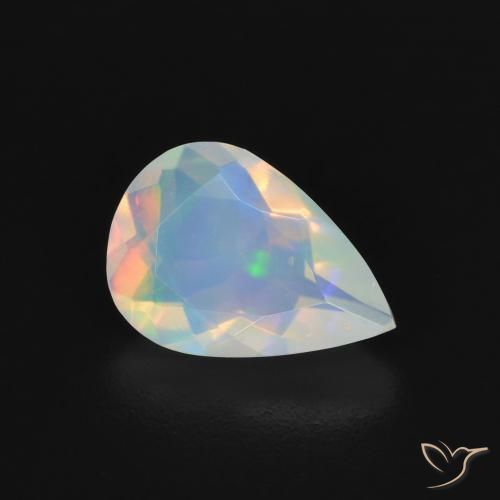 Ópalo Multicolor natural de 1.05 ct, En forma de pera, Transparente