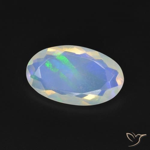 Ópalo Multicolor natural de 2.02 ct, Ovalada, Transparente