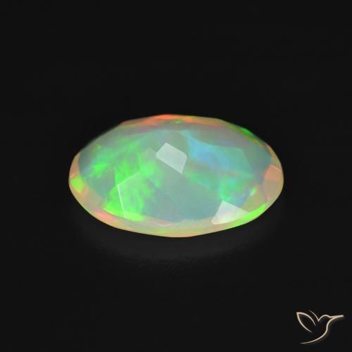 Ópalo Multicolor natural de 1.52 ct, Ovalada, Transparente