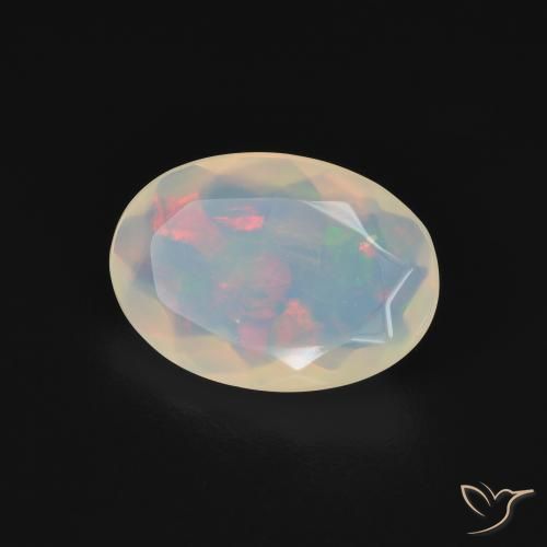 Ópalo Multicolor natural de 1.82 ct, Ovalada, Transparente