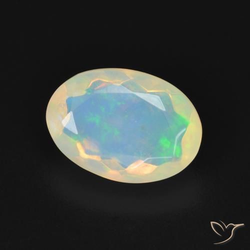 Ópalo Multicolor natural de 1.87 ct, Ovalada, Transparente