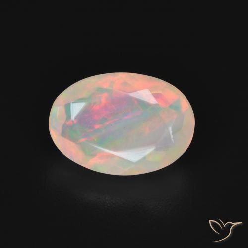 1.54ct Natural Multicolor Ópalo, Ovalada, Transparente