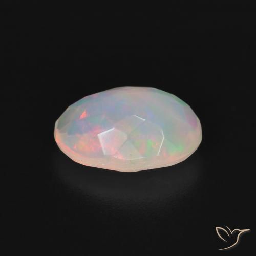 Ópalo Multicolor natural de 1.54 ct, Ovalada, Transparente
