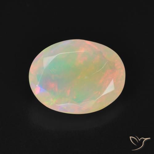 1.57ct Natural Multicolor Ópalo, Ovalada, Translúcido