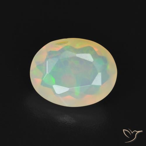 1.05ct Natural Multicolor Ópalo, Ovalada, Transparente