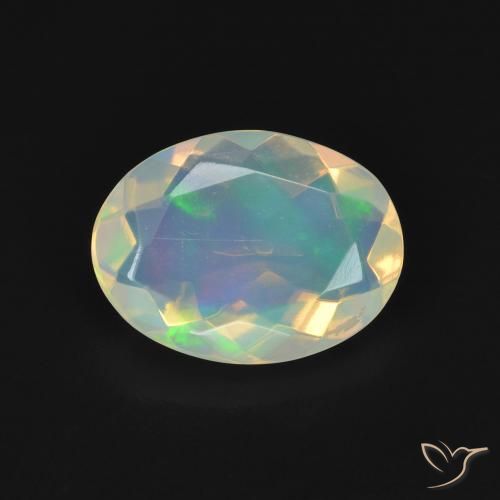 1.70ct Natural Multicolor Ópalo, Ovalada, Transparente