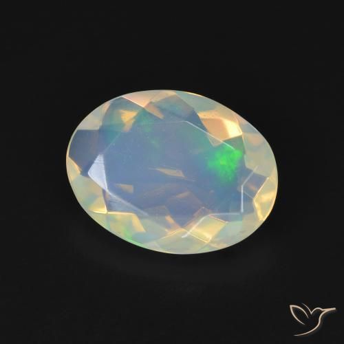 Ópalo Multicolor natural de 1.70 ct, Ovalada, Transparente