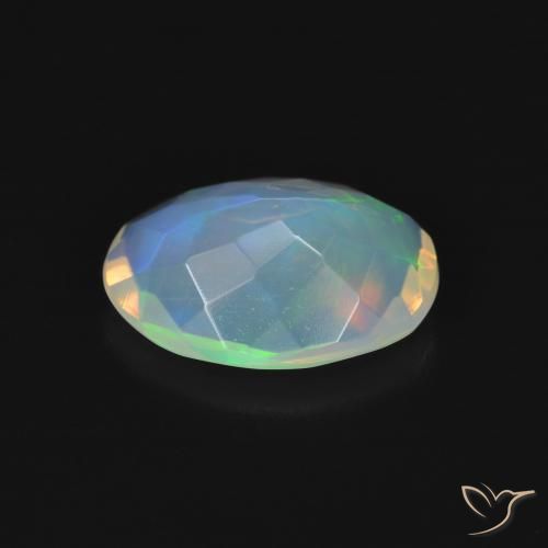 Ópalo Multicolor natural de 1.70 ct, Ovalada, Transparente