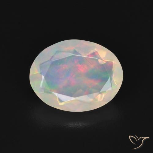 1.44ct Natural Multicolor Ópalo, Ovalada, Transparente