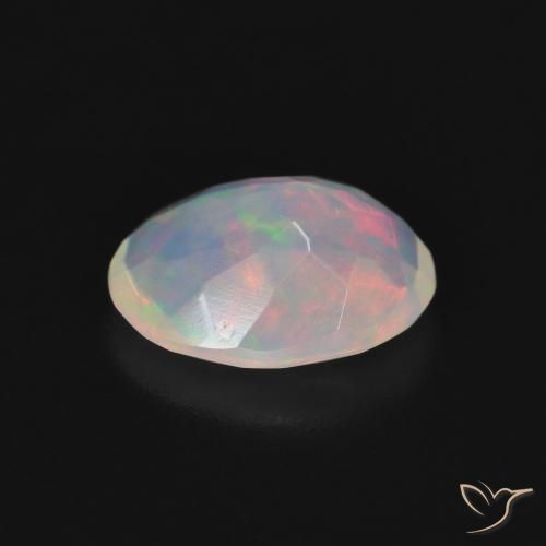Ópalo Multicolor natural de 1.44 ct, Ovalada, Transparente