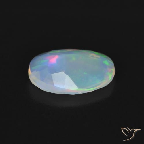 Ópalo Multicolor natural de 1.43 ct, Ovalada, Transparente