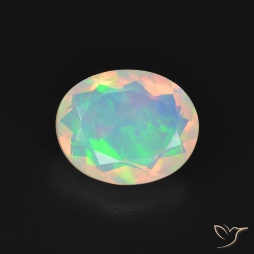 1.65ct Natural Multicolor Ópalo, Ovalada, Transparente