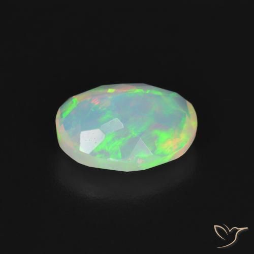 Ópalo Multicolor natural de 1.65 ct, Ovalada, Transparente