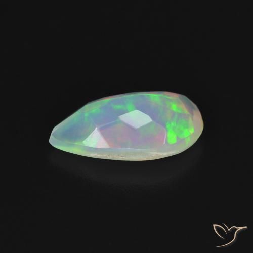 Ópalo Multicolor natural de 1.10 ct, En forma de pera, Transparente