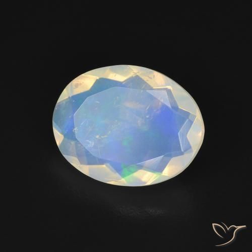 Ópalo Multicolor natural de 1.89 ct, Ovalada, Transparente