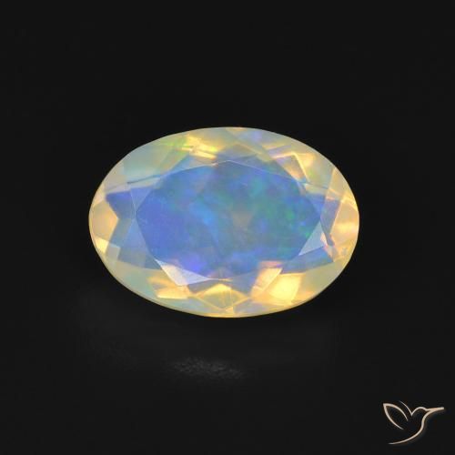 1.47ct Natural Multicolor Ópalo, Ovalada, Transparente