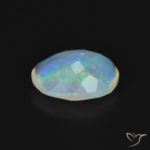 Ópalo Multicolor natural de 1.47 ct, Ovalada, Transparente