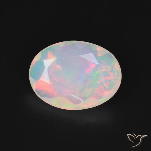 1.55ct Natural Multicolor Ópalo, Ovalada, Translúcido