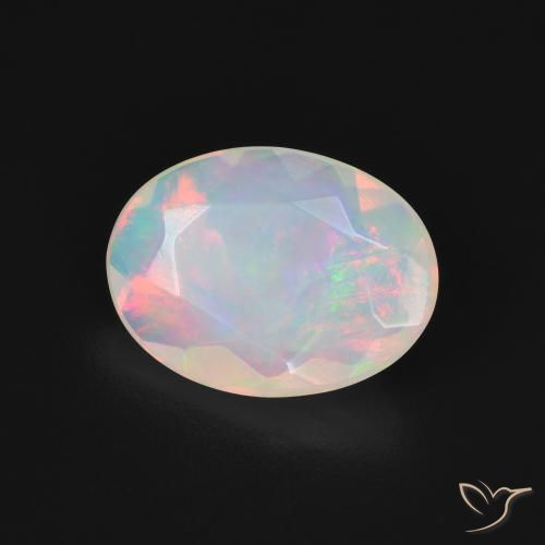 Ópalo Multicolor natural de 1.55 ct, Ovalada, Translúcido