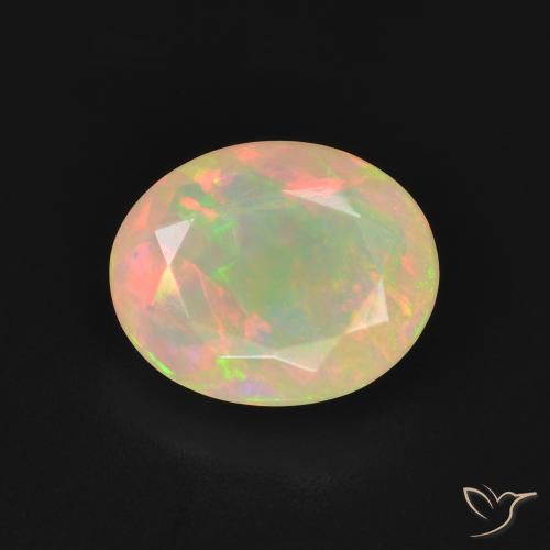 1.48ct Natural Multicolor Ópalo, Ovalada, Translúcido