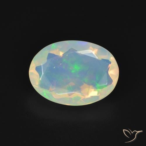 1.61ct Natural Multicolor Ópalo, Ovalada, Transparente