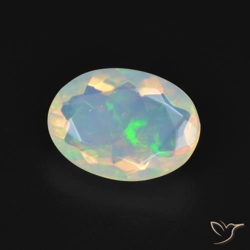 Ópalo Multicolor natural de 1.61 ct, Ovalada, Transparente