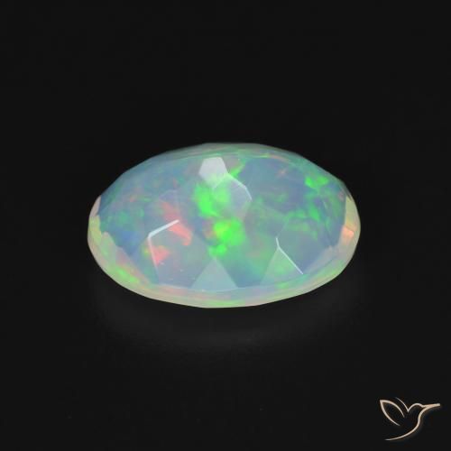 Ópalo Multicolor natural de 1.61 ct, Ovalada, Transparente