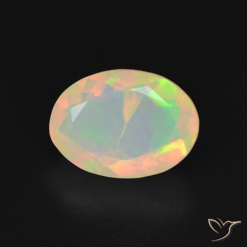 1.29ct Natural Multicolor Ópalo, Ovalada, Transparente, Photo A