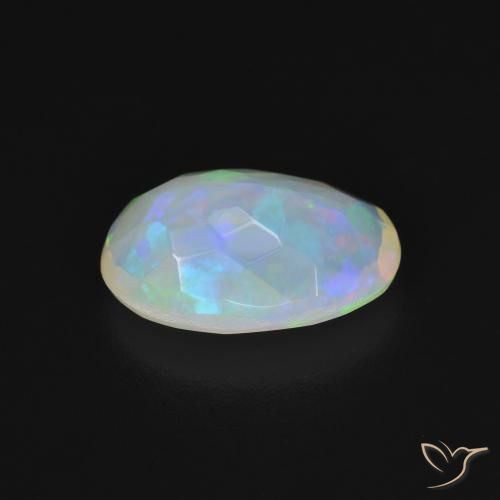 Ópalo Multicolor natural de 1.58 ct, Ovalada, Transparente