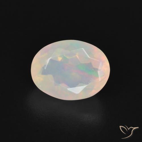 1.39ct Natural Multicolor Ópalo, Ovalada, Transparente