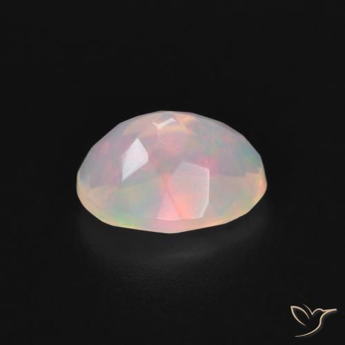 Ópalo Multicolor natural de 1.39 ct, Ovalada, Transparente
